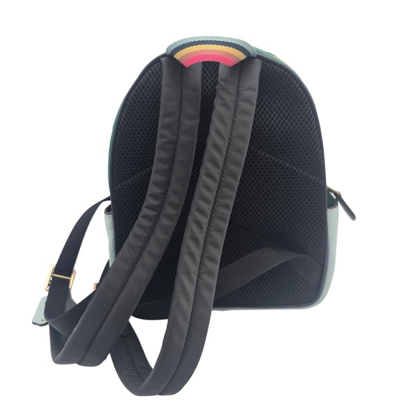 Coach Mini Backpack Green Leather Beet Design Gold Hardware NWT - Picture 6 of 11